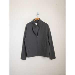 Billy‎ Reid Diamond Quilt Half Zip in medium grey size M